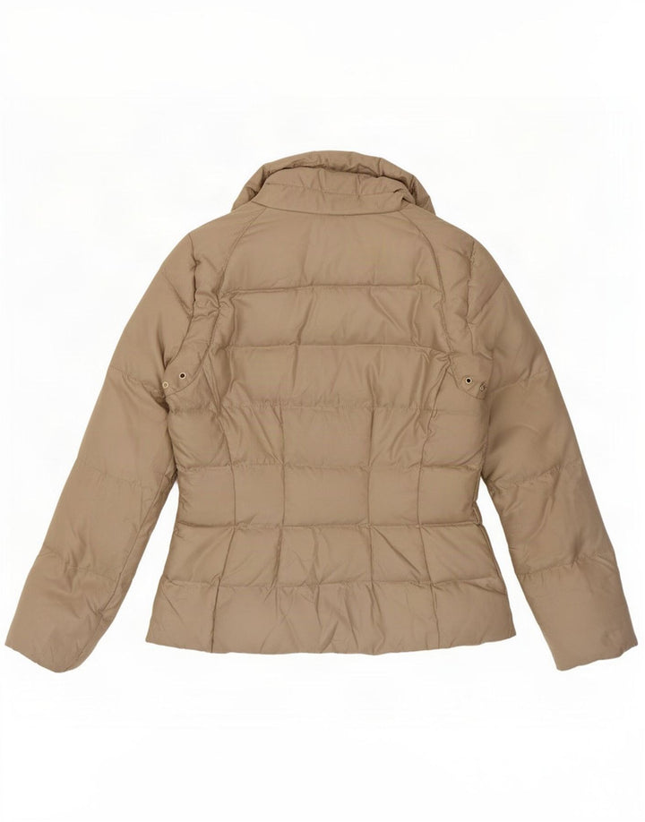 Zara Womens Padded Jacket UK 12 Medium Beige Polyester