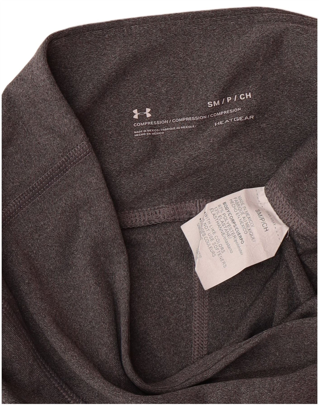 UNDER ARMOUR Womens Heat Gear Leggings UK 10 Small  Grey Polyester