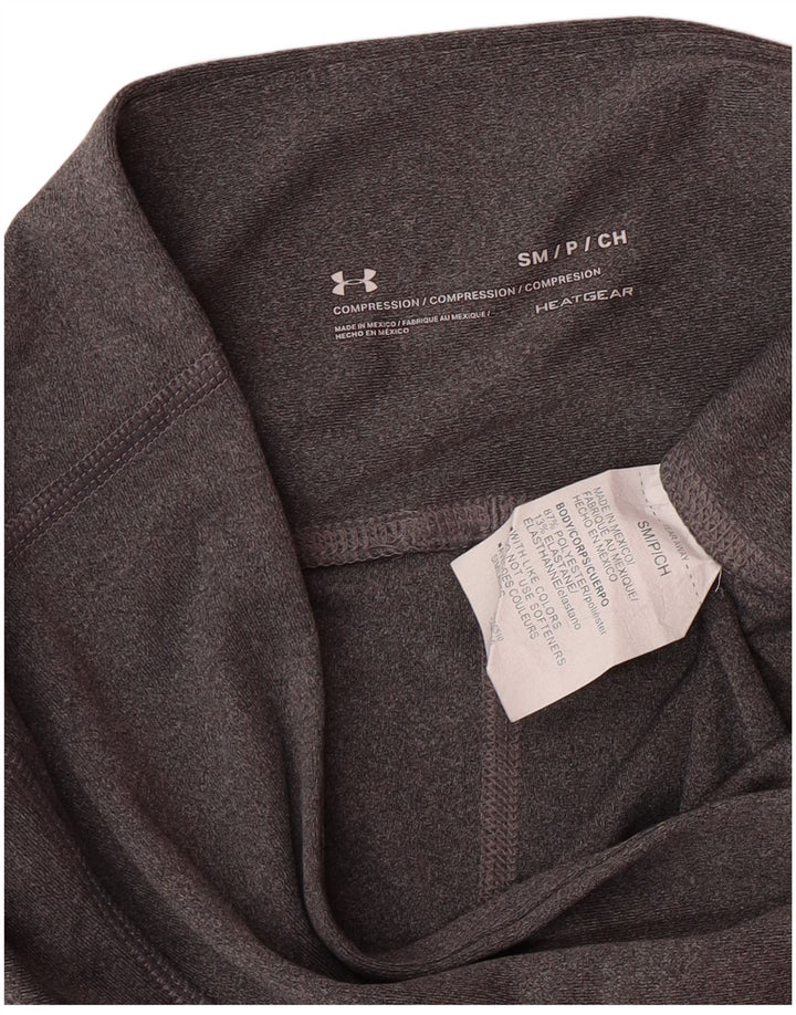 UNDER ARMOUR Womens Heat Gear Leggings UK 10 Small  Grey Polyester