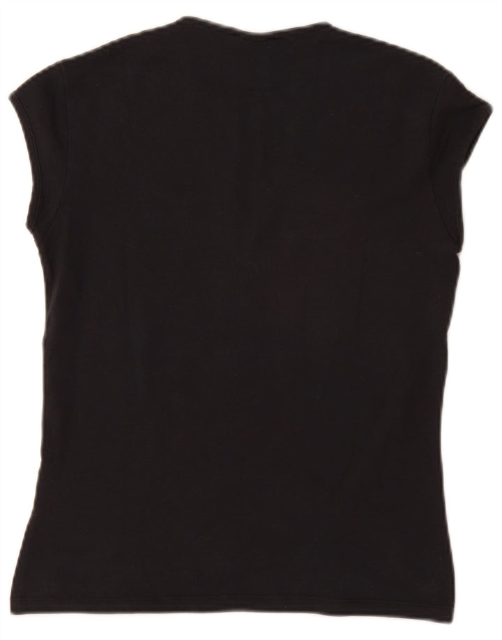Nike Womens T-Shirt Top UK 10/12 Medium Black Cotton