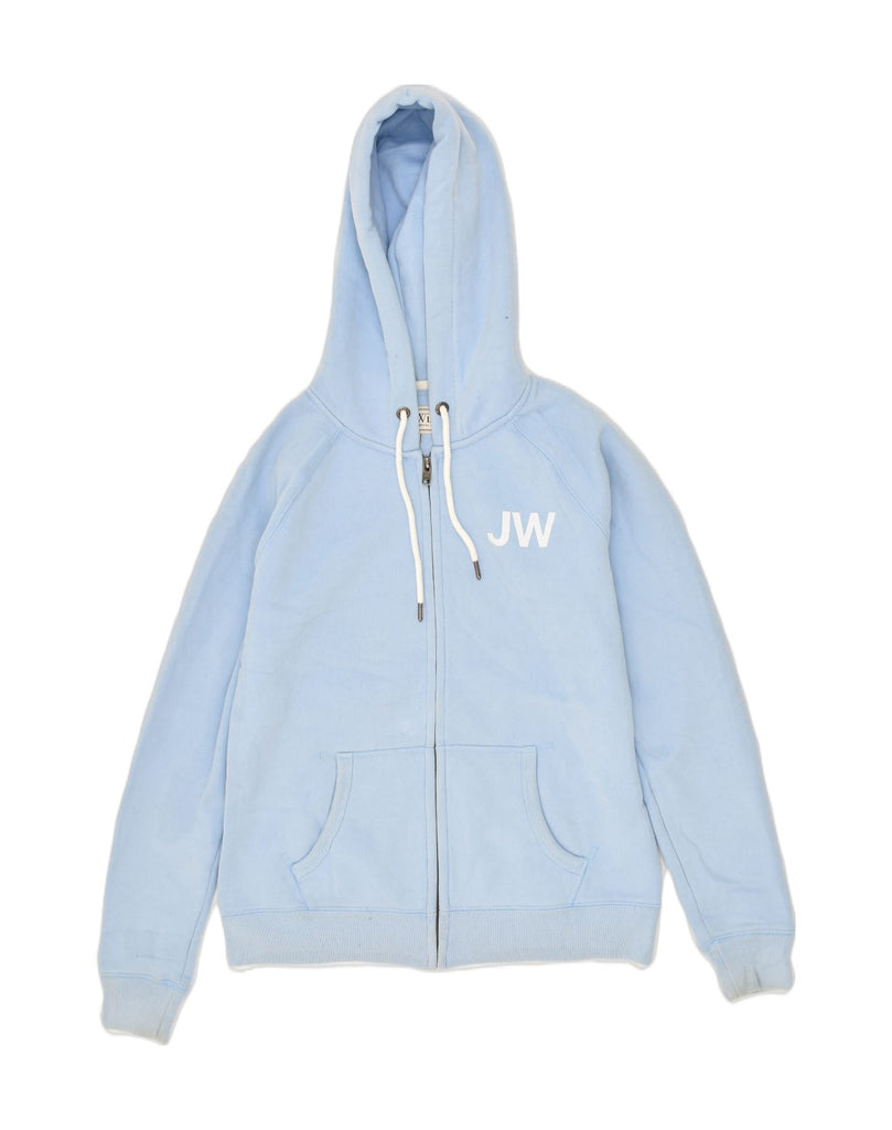 JACK WILLS Womens Zip Hoodie Sweater UK 12 Medium  Blue Cotton | Vintage Jack Wills | Thrift | Second-Hand Jack Wills | Used Clothing | Messina Hembry 