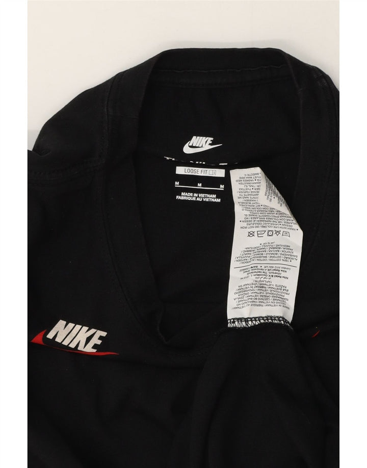 Nike Mens Loose Fit Graphic T-Shirt Top Medium Black Cotton