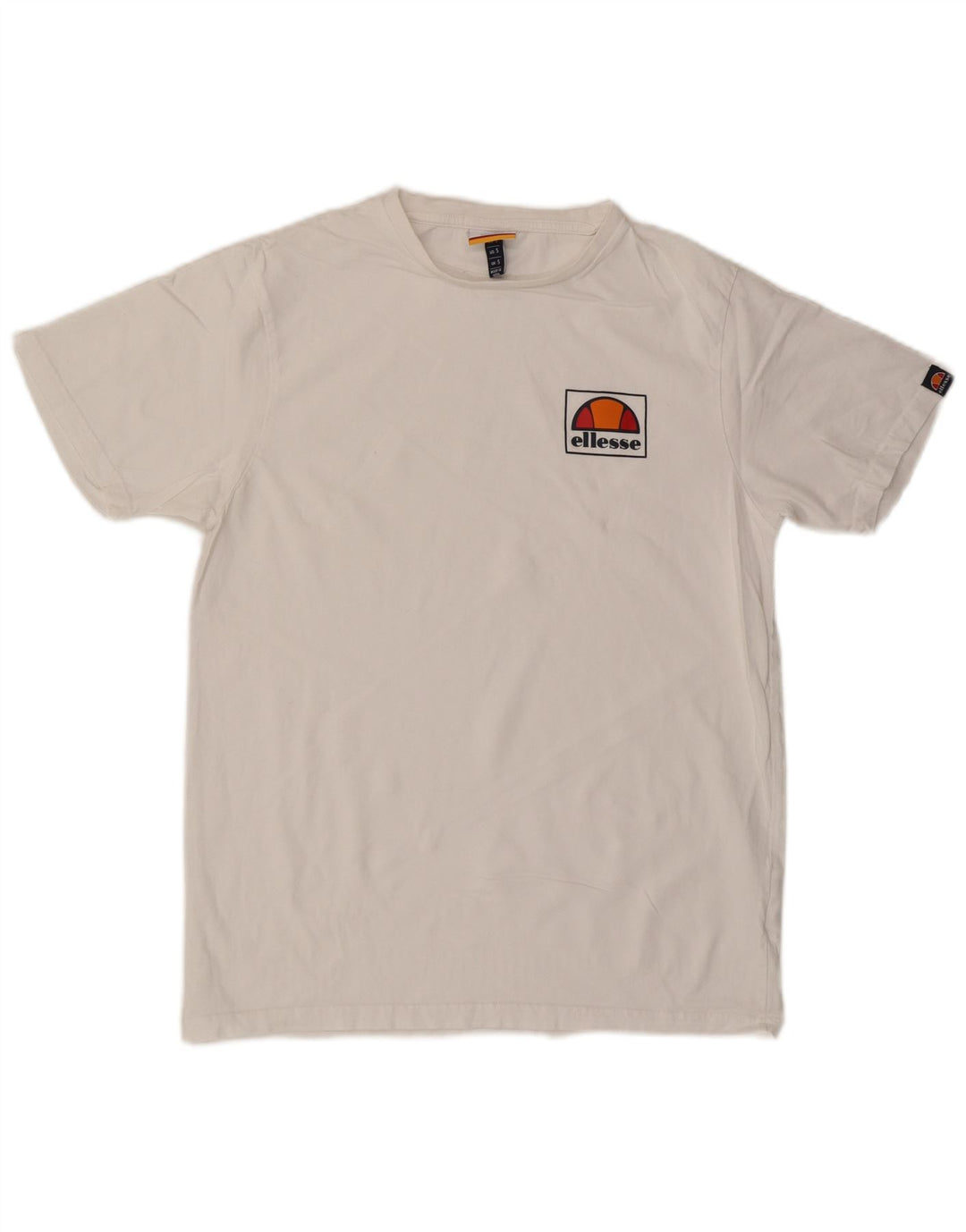 ELLESSE Mens T-Shirt Top Small White Cotton