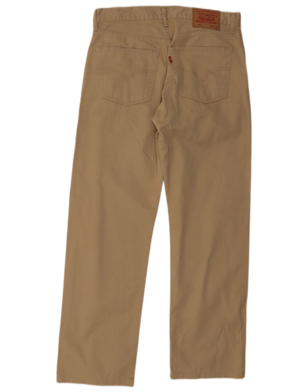 Levi's Mens 551 Straight Casual Trousers W34 L30 Beige Cotton