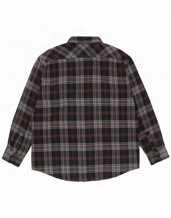 Dickies Mens Flannel Shirt XL Grey Plaid Cotton