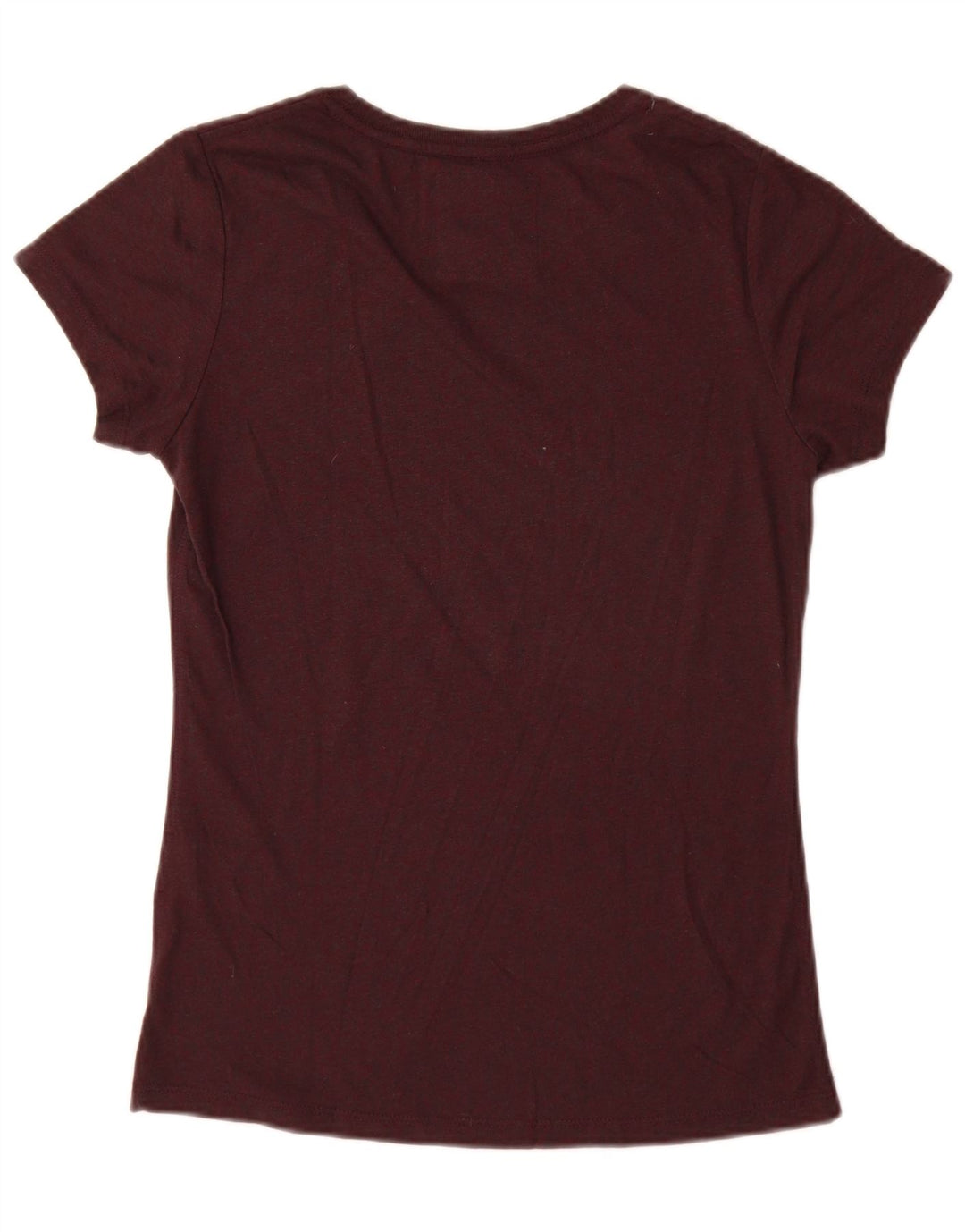 Superdry Womens Graphic T-Shirt Top UK 12 Medium Maroon Polyester