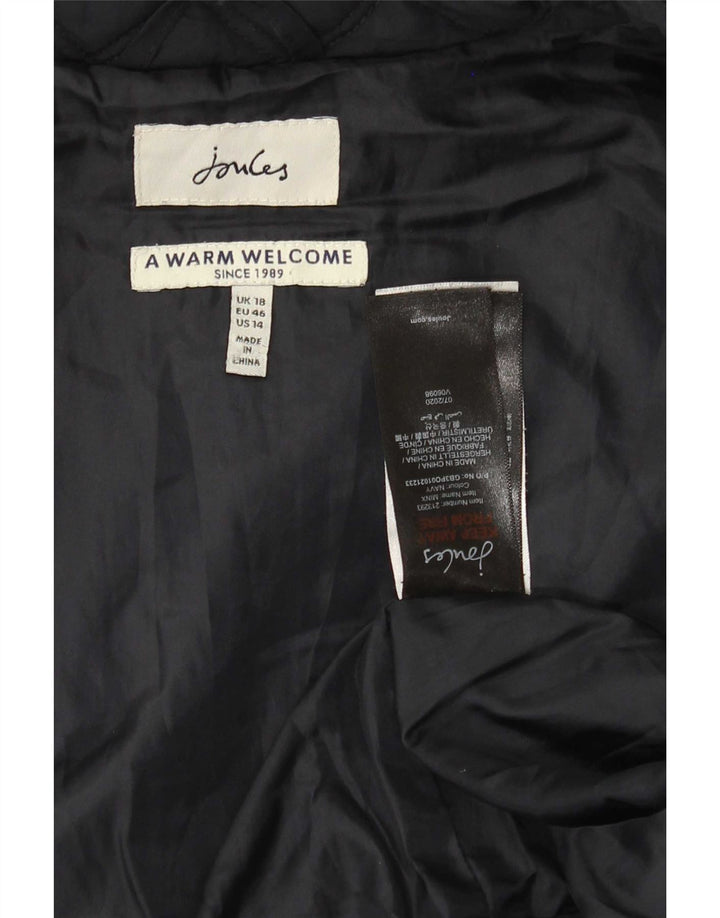 Joules Womens Quilted Gilet UK 18 XL Navy Blue Polyester