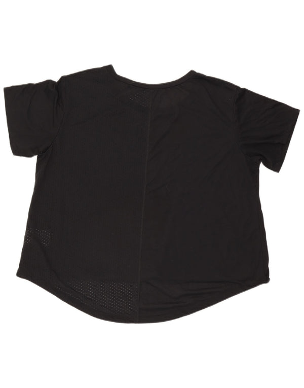 Nike Womens Dri Fit Oversized Graphic T-Shirt Top UK 20 2XL Black Polyester