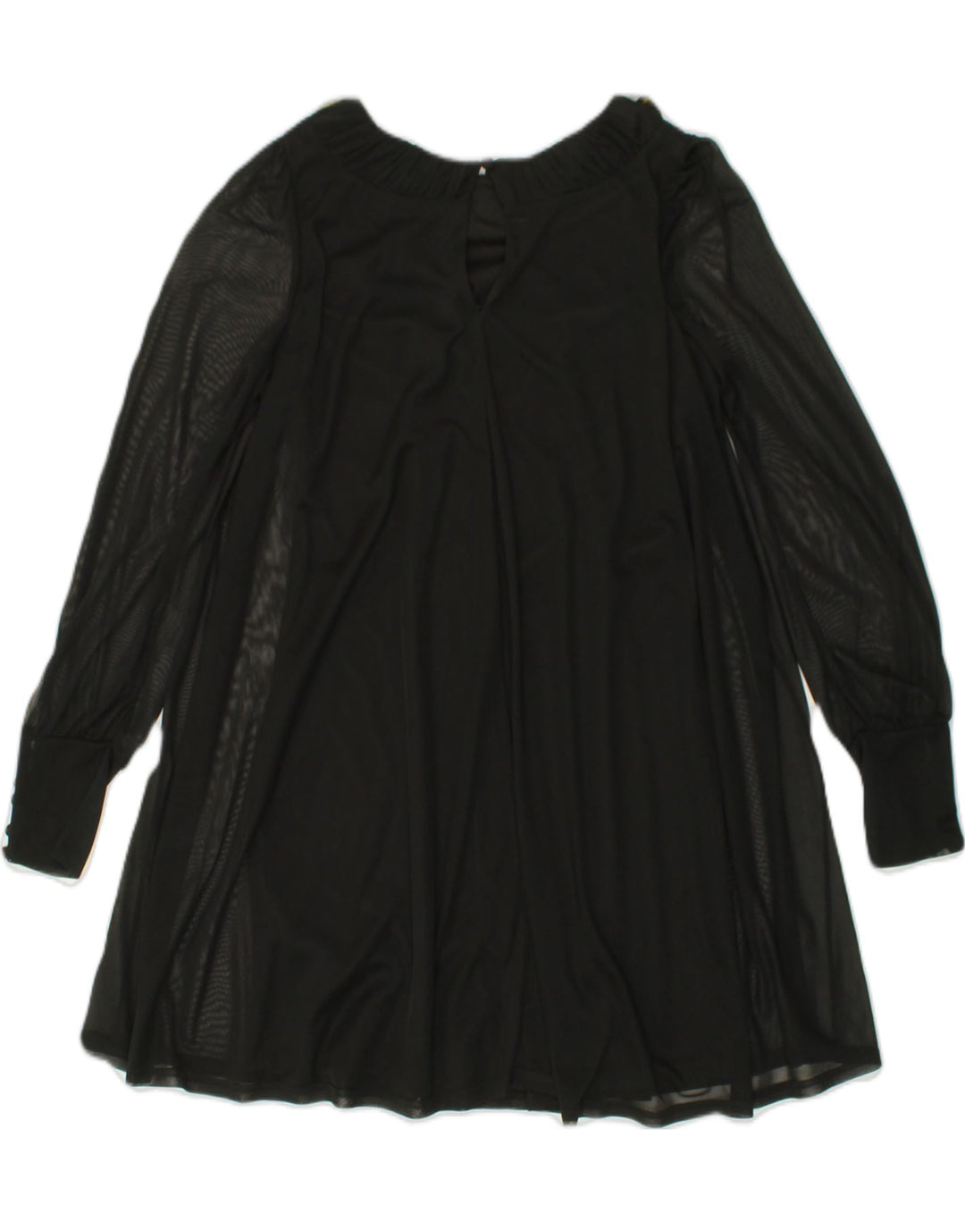 TOPSHOP Womens Tunic Top UK 8 Small Black Polyester | Vintage Topshop | Thrift | Second-Hand Topshop | Used Clothing | Messina Hembry 