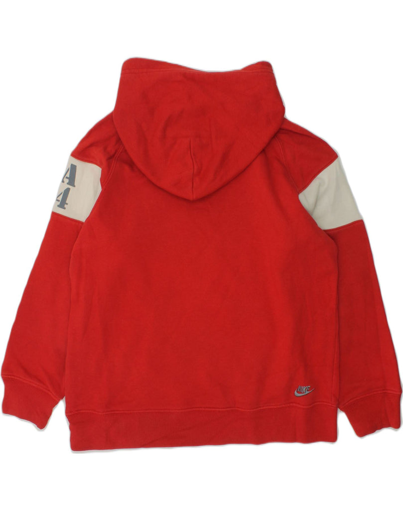 NIKE Boys Graphic Hoodie Jumper 7-8 Years XL Red Cotton | Vintage Nike | Thrift | Second-Hand Nike | Used Clothing | Messina Hembry 