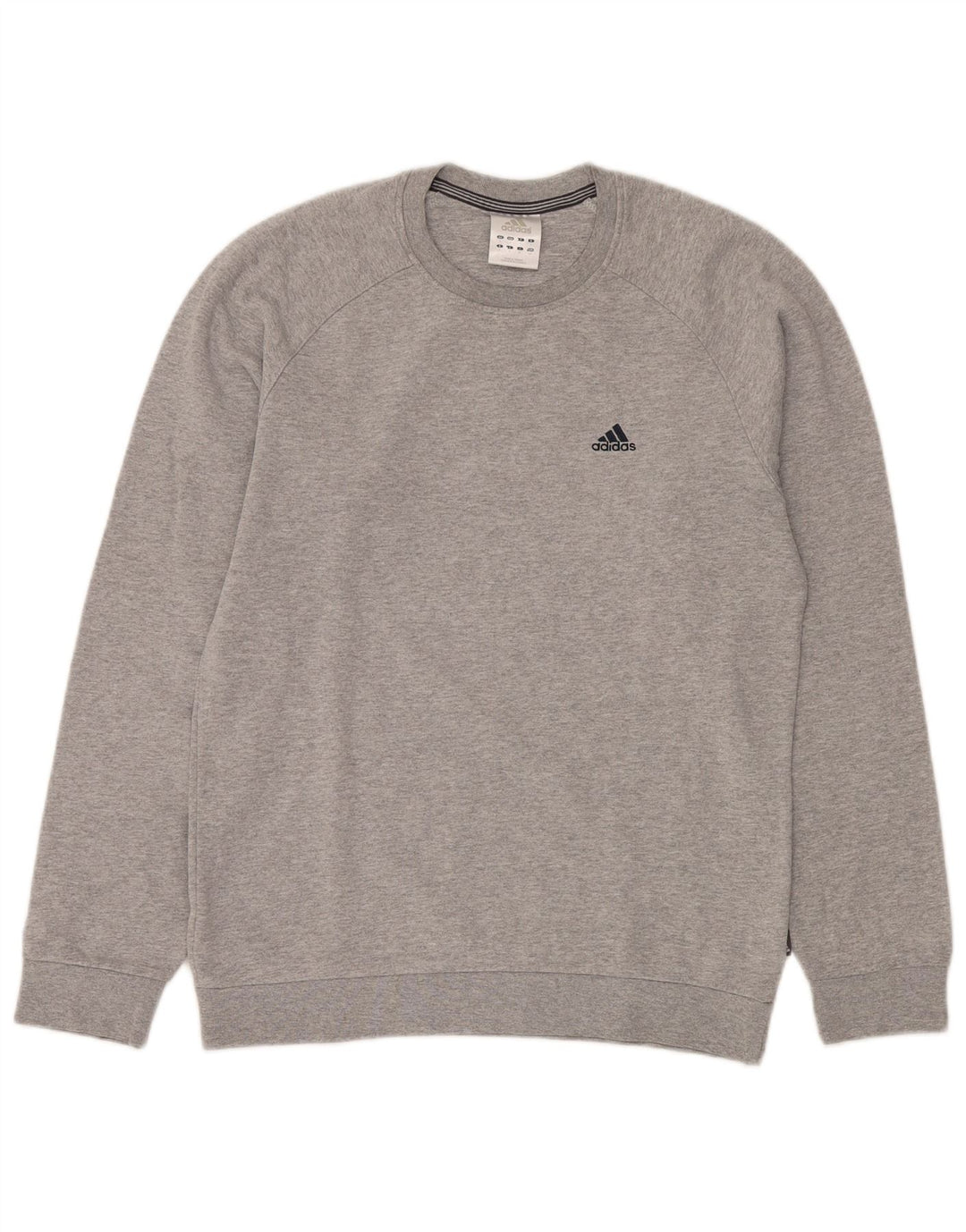 ADIDAS Mens Sweatshirt Jumper Small Grey Cotton
