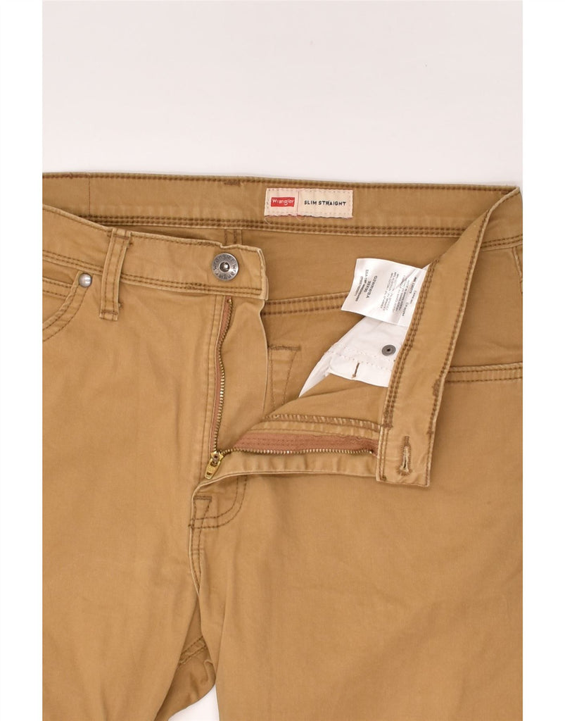 WRANGLER Mens Slim Straight Casual Trousers W32 L30 Beige Cotton | Vintage Wrangler | Thrift | Second-Hand Wrangler | Used Clothing | Messina Hembry 