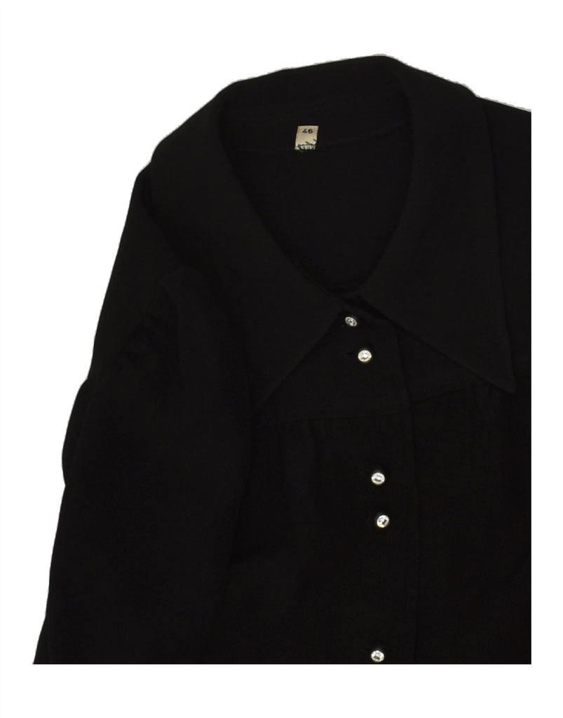 VINTAGE Womens Shirt IT 46 Large Black | Vintage Vintage | Thrift | Second-Hand Vintage | Used Clothing | Messina Hembry 