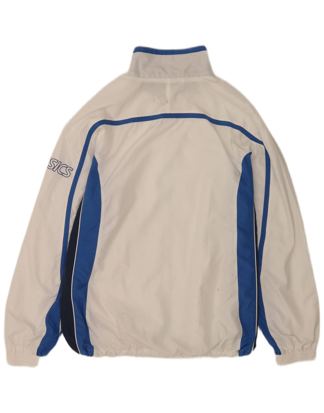 Asics Mens Tracksuit Top Jacket 2XL White Colourblock Polyester