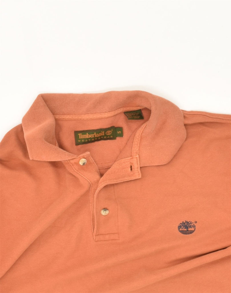 TIMBERLAND Mens Polo Shirt Small Orange Cotton | Vintage Timberland | Thrift | Second-Hand Timberland | Used Clothing | Messina Hembry 