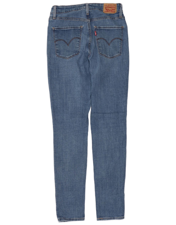 LEVI'S Womens 721 High Rise Skinny Jeans W28 L30 Blue Cotton