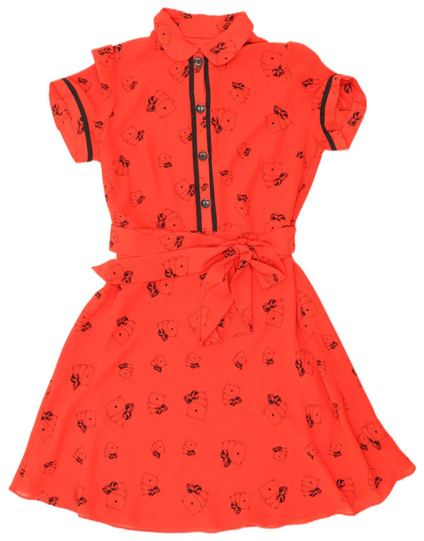 Myleene Klass Womens Playing Cards A-Line Dress UK 14 Medium Red