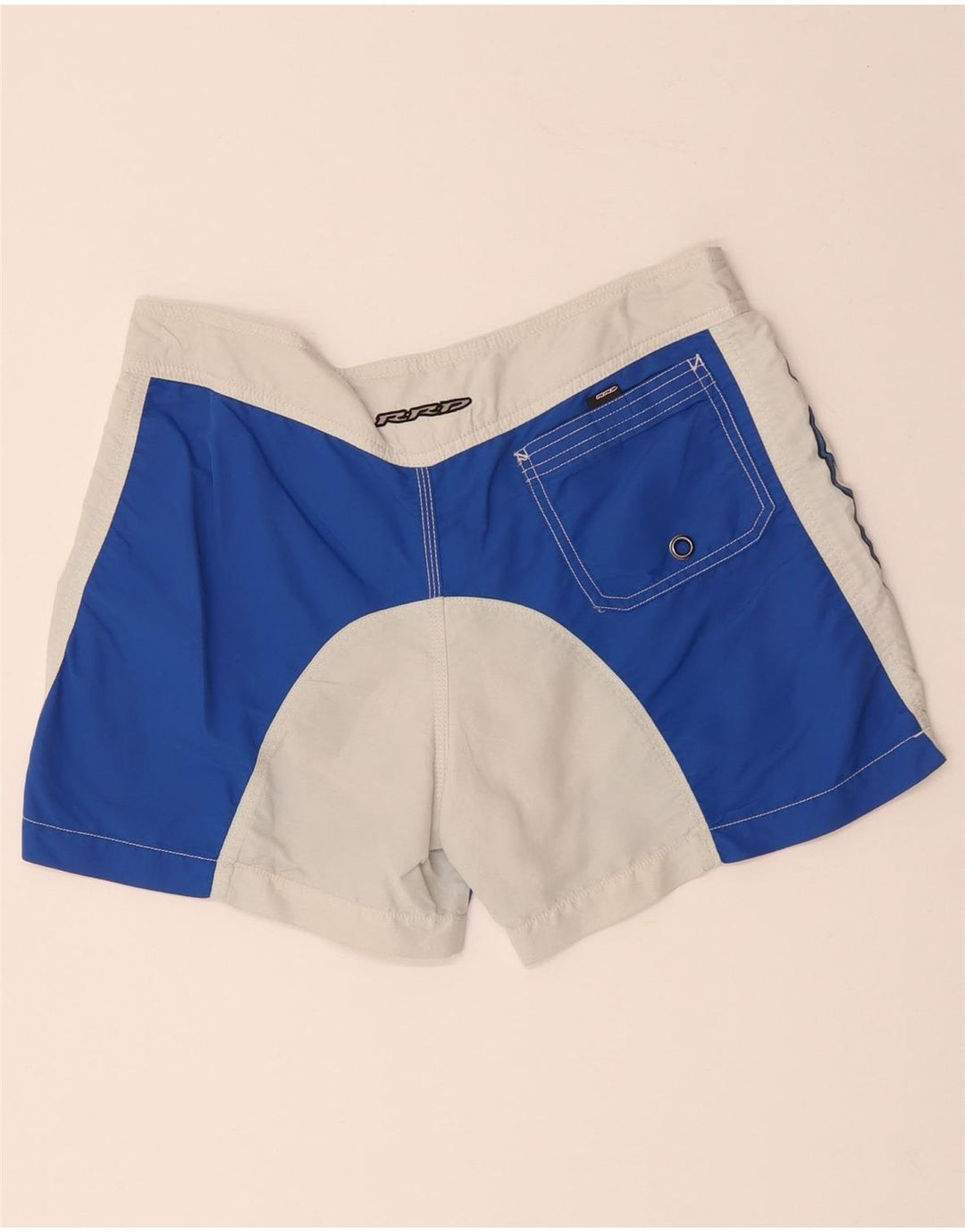 RRD Mens Graphic Swimming Shorts IT 46 Small  Blue Colourblock Polyester