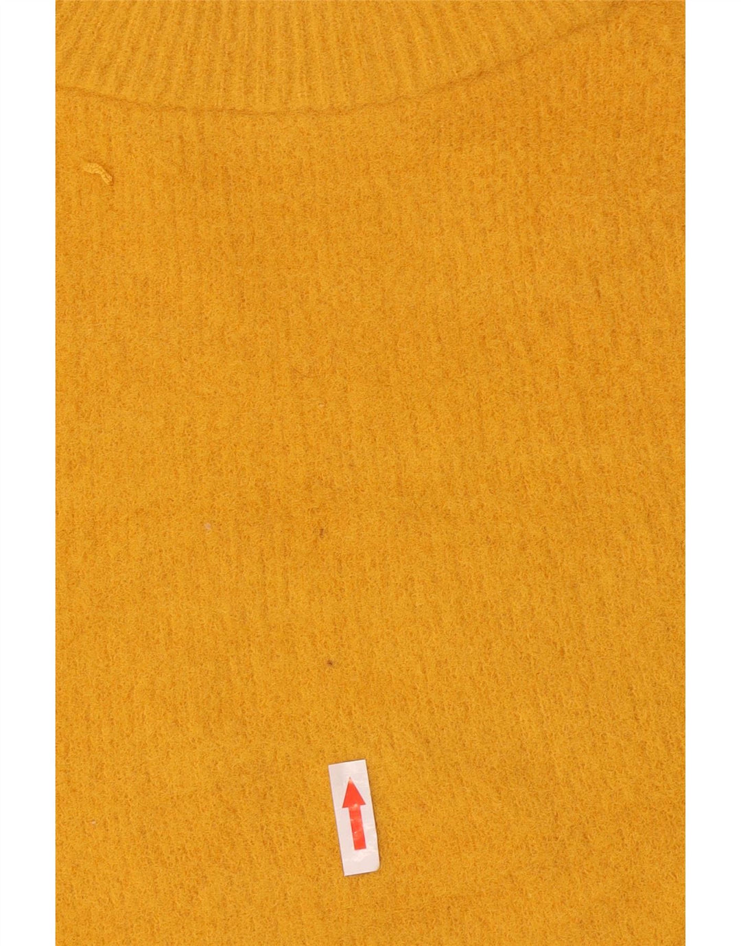 Zara Womens Crew Neck Jumper Sweater UK 14 Medium Yellow Nylon