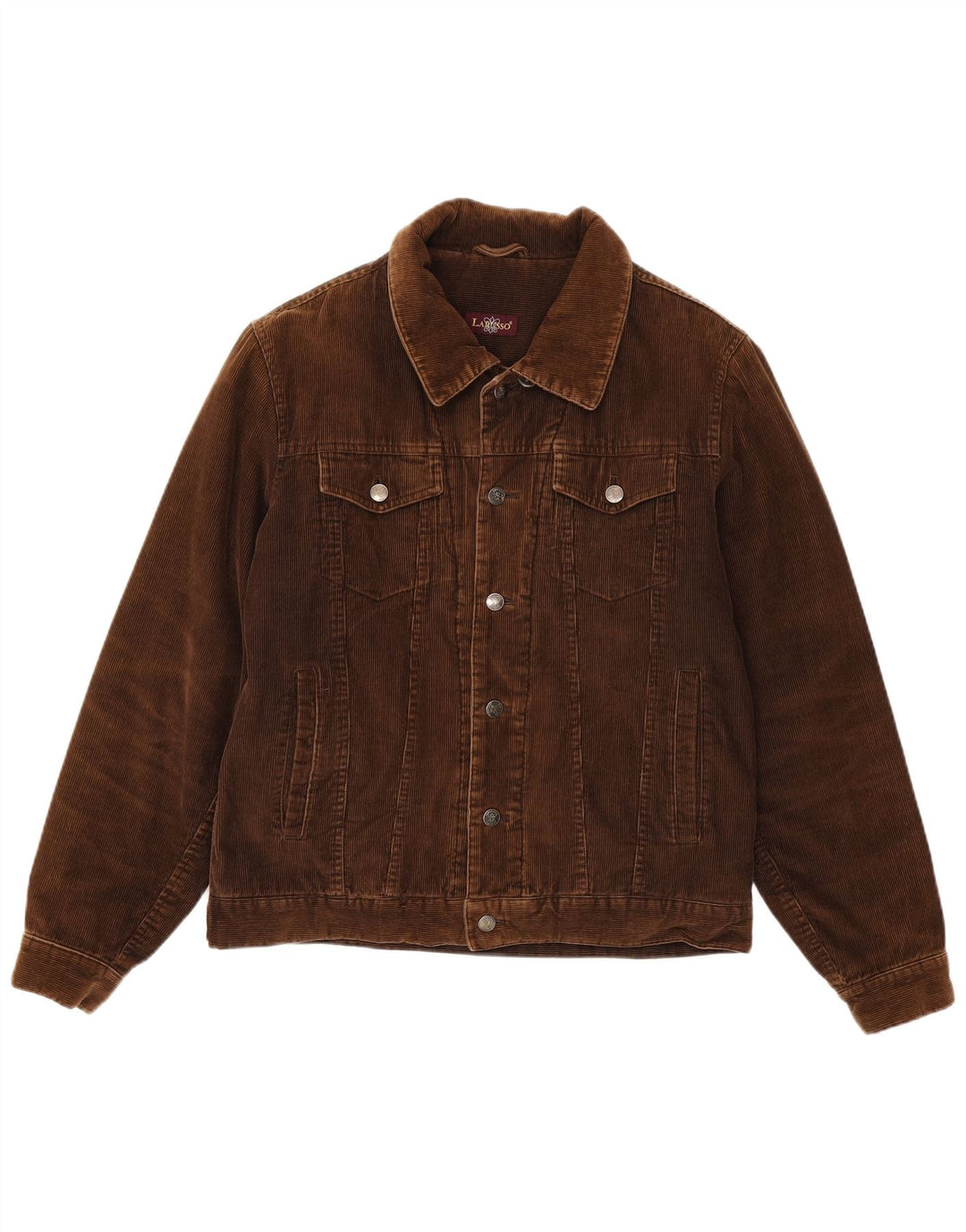 Larusso Mens Corduroy Jacket UK 38 Medium Brown Cotton
