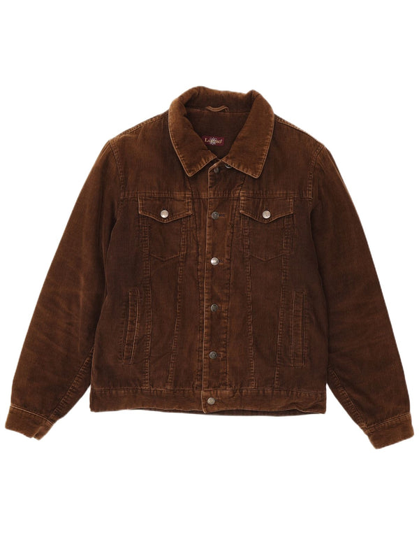 Larusso Mens Corduroy Jacket UK 38 Medium Brown Cotton