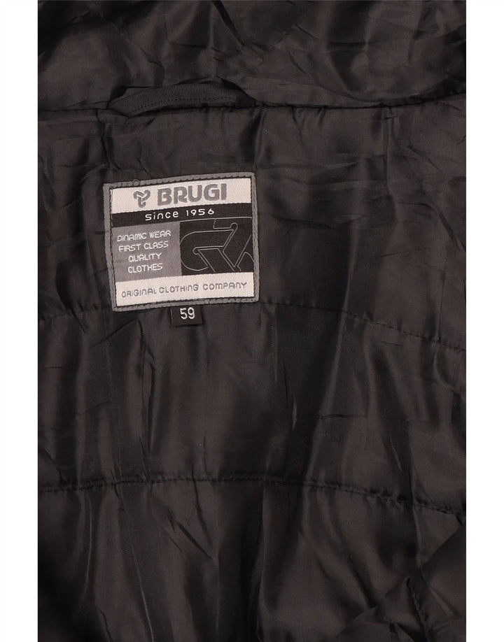 Brugi Mens Hooded Windbreaker Jacket Size 59 3XL Black