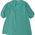 Vintage Womens 3/4 Sleeve Oversized Cardigan Top IT 44 Medium Turquoise