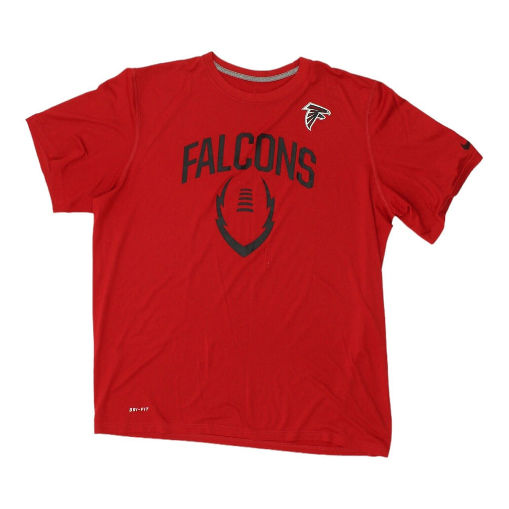 Atlanta Falcons Mens Red Nike Dri Fit Tshirt | NFL American Sportswear VTG | Vintage Messina Hembry | Thrift | Second-Hand Messina Hembry | Used Clothing | Messina Hembry 