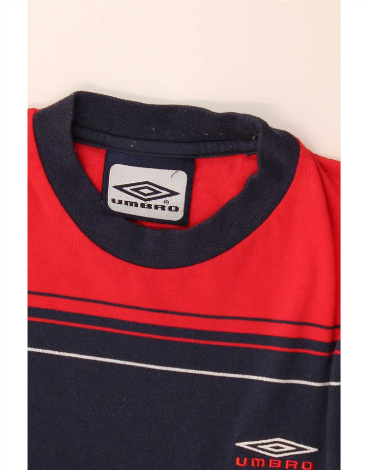 Umbro Mens T-Shirt Top Small Multicoloured Striped