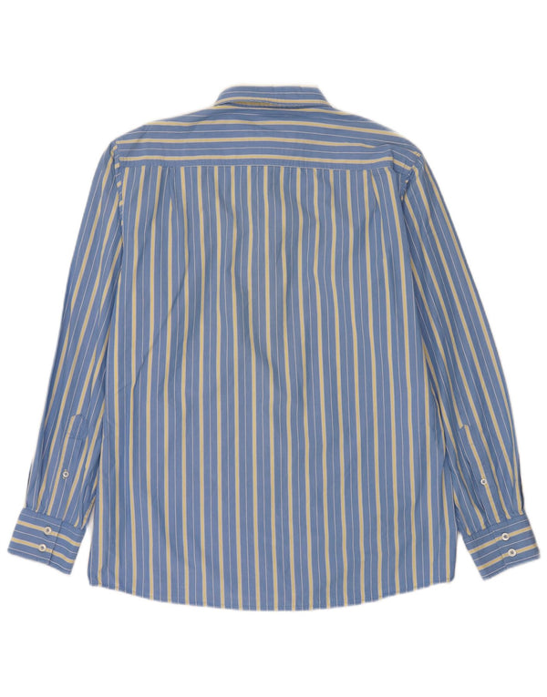 Crew Clothing Mens Tailored Fit Shirt Large Blue Striped Cotton