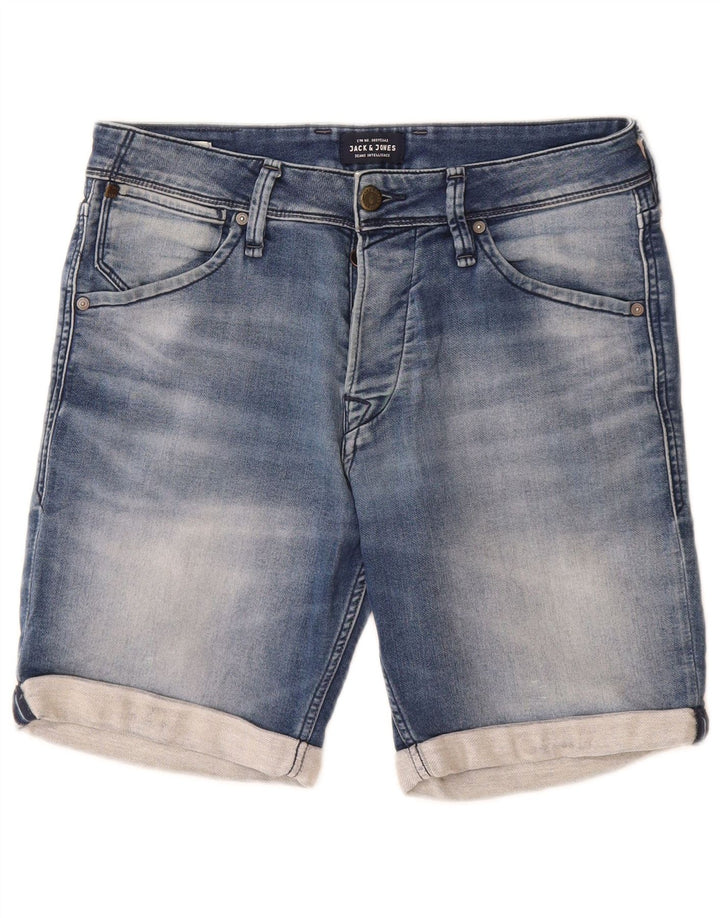 Jack & Jones Mens Denim Shorts Medium W32 Blue