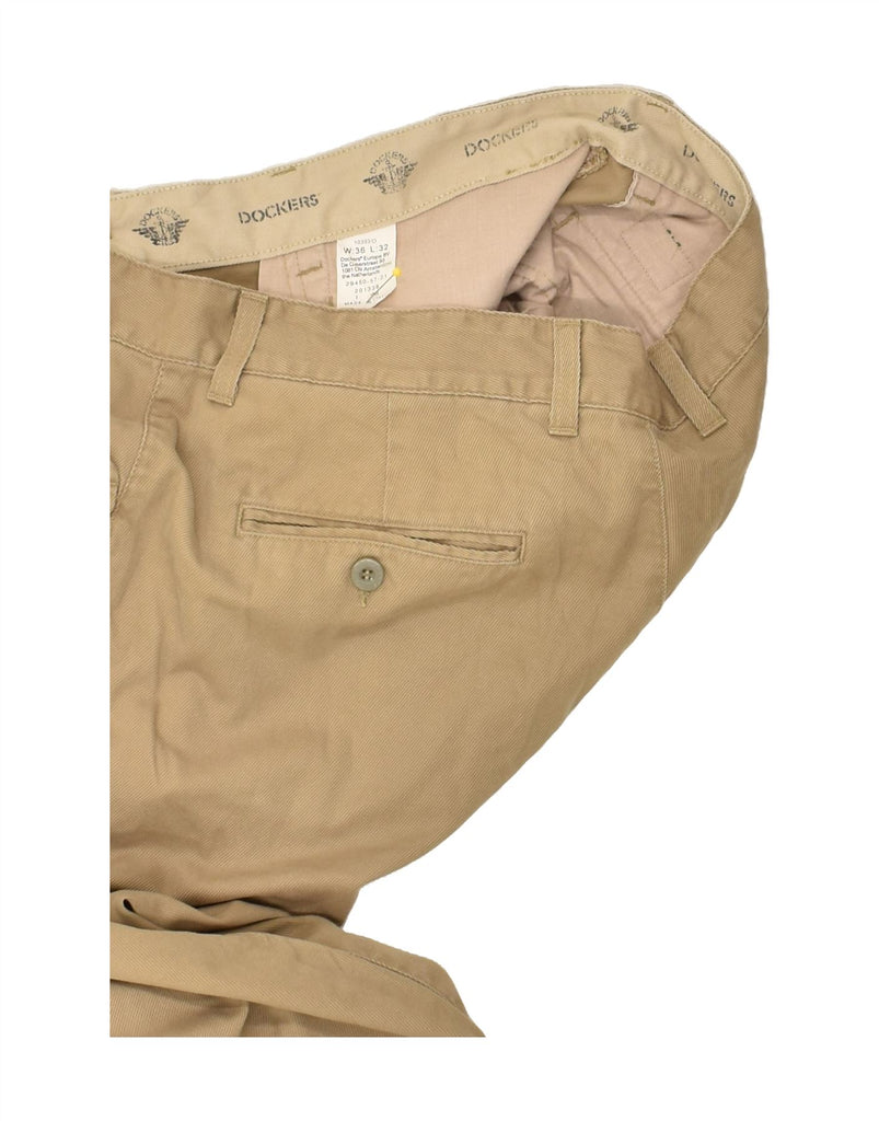 DOCKERS Mens Straight Casual Trousers W36 L32  Beige Cotton | Vintage Dockers | Thrift | Second-Hand Dockers | Used Clothing | Messina Hembry 