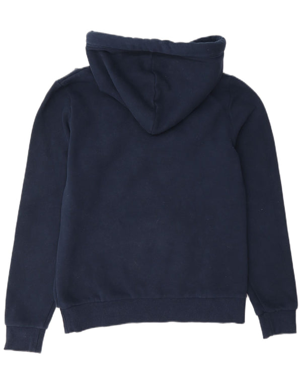 Superdry Womens Oversized Hoodie Jumper UK 8 Small Navy Blue Cotton