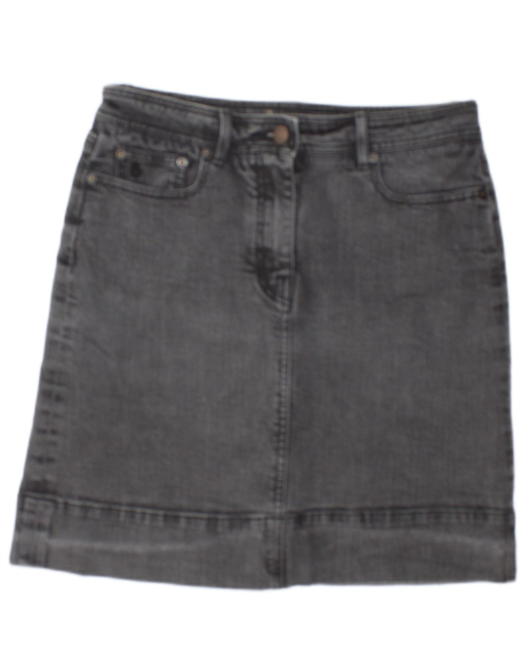 BODEN Womens Denim Skirt UK 12 Medium W30 Grey