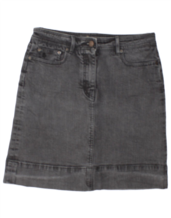 BODEN Womens Denim Skirt UK 12 Medium W30 Grey