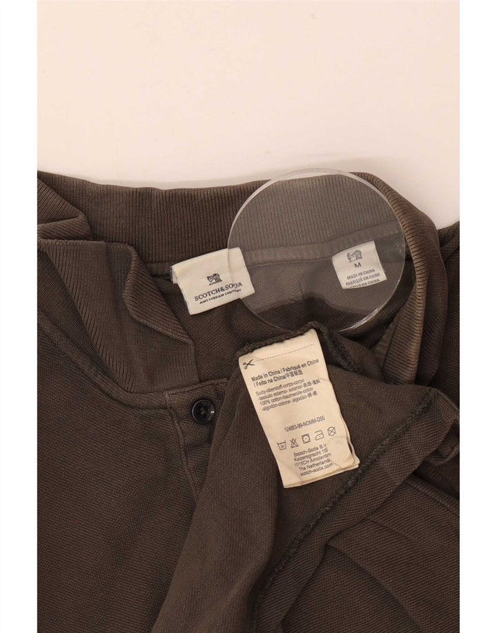 Scotch & Soda Mens Polo Shirt Medium Brown Cotton