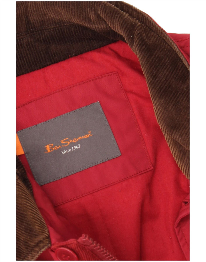 Ben Sherman Mens Utility Jacket UK 40 Large Red