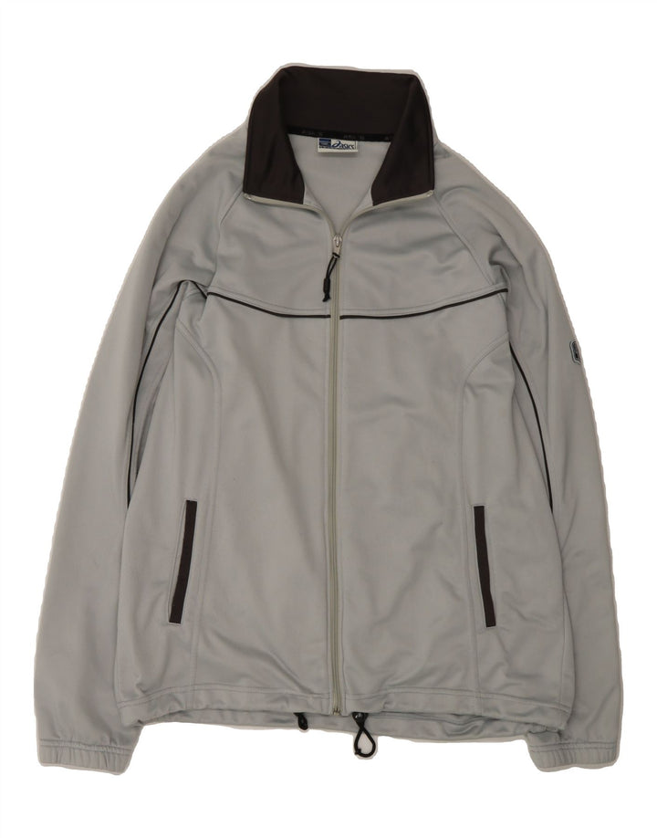 ASICS Mens Tracksuit Top Jacket Large Grey Vintage Asics and Second-Hand Asics from Messina Hembry 