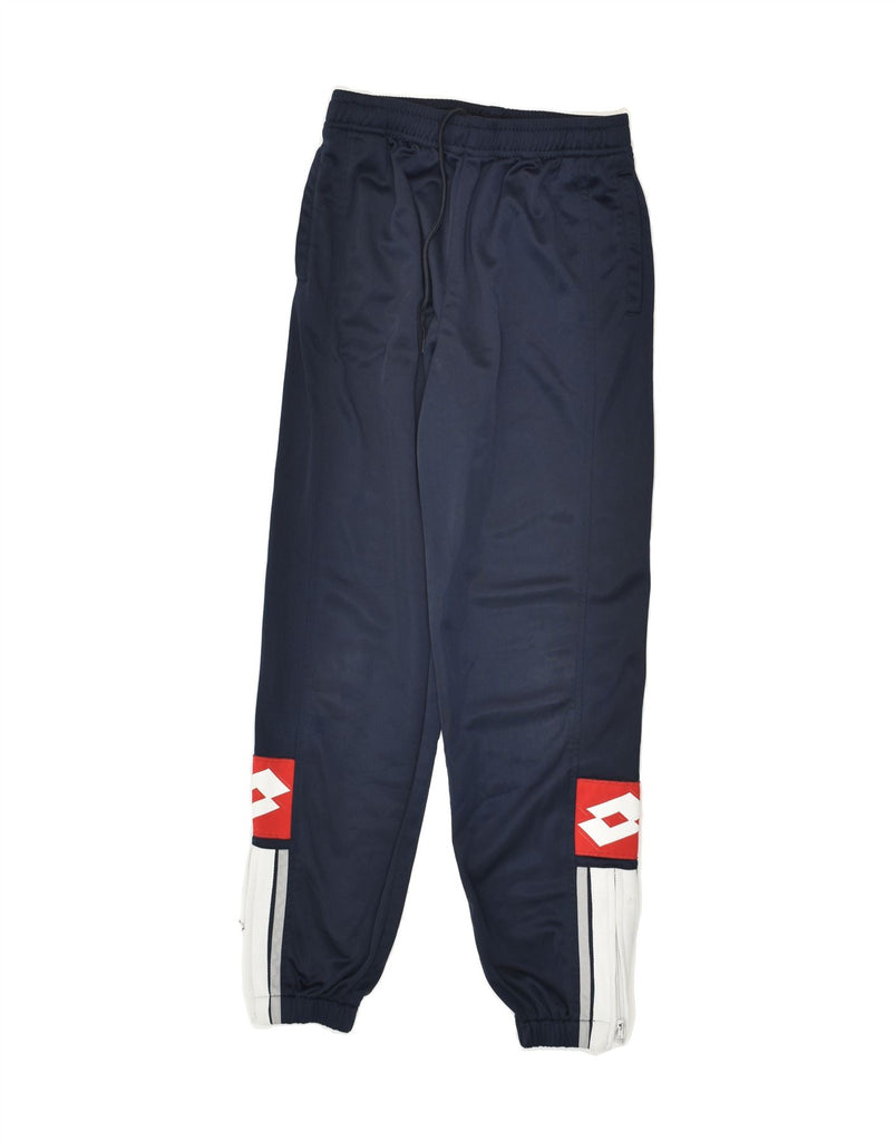 LOTTO Boys Graphic Tracksuit Trousers Joggers 6-7 Years Navy Blue | Vintage Lotto | Thrift | Second-Hand Lotto | Used Clothing | Messina Hembry 