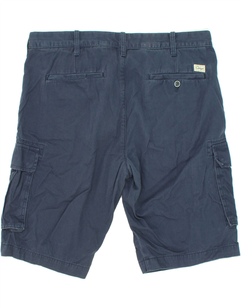 OVS Mens Regular Fit Cargo Shorts W40 XL Navy Blue Cotton Vintage OVS and Second-Hand OVS from Messina Hembry 