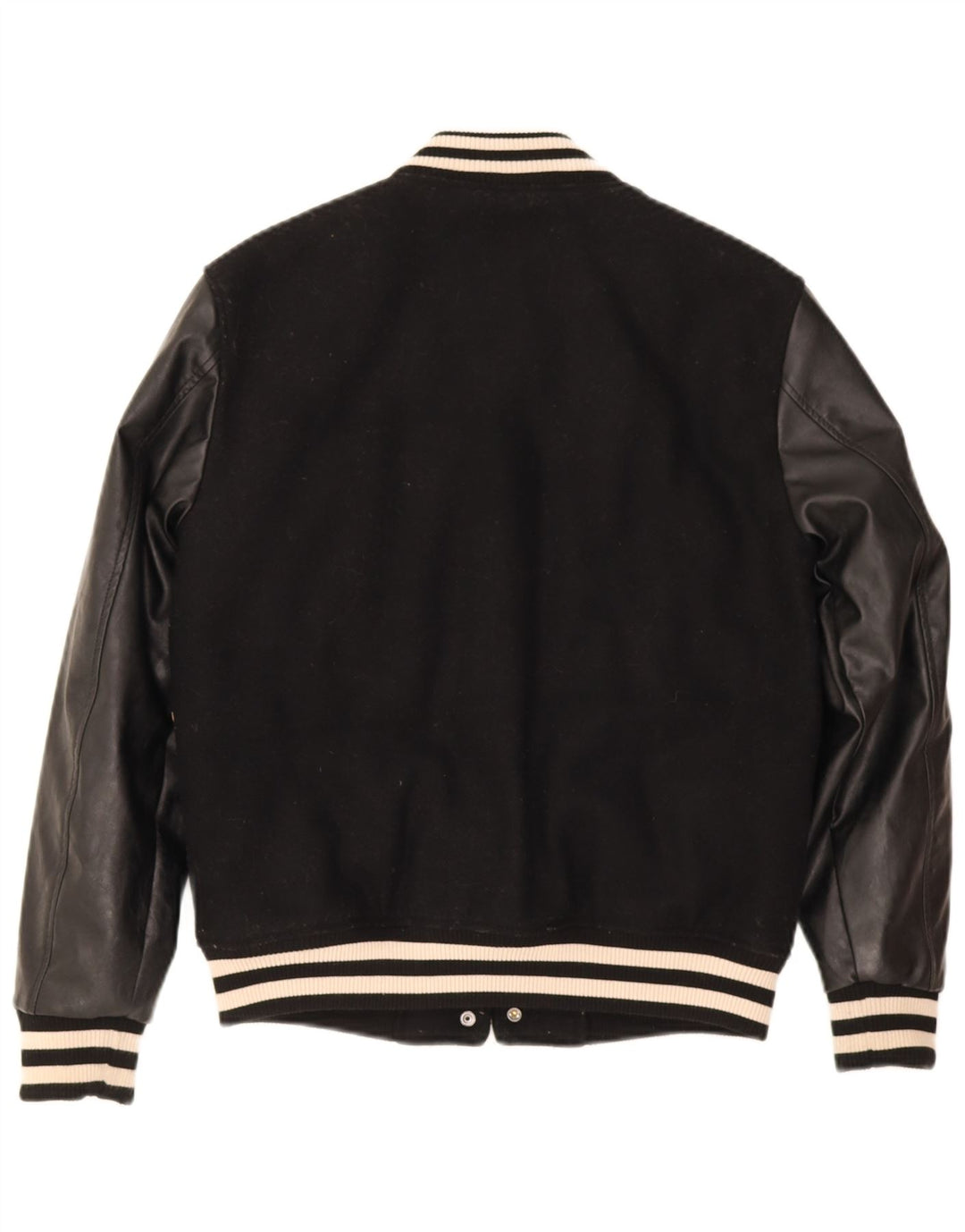 Superdry Womens Varsity Jacket UK 8 Small Black Polyester