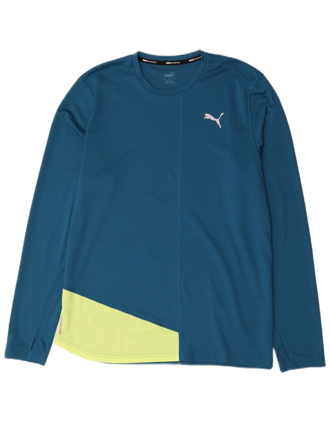Puma Mens Top Long Sleeve XL Blue Colourblock