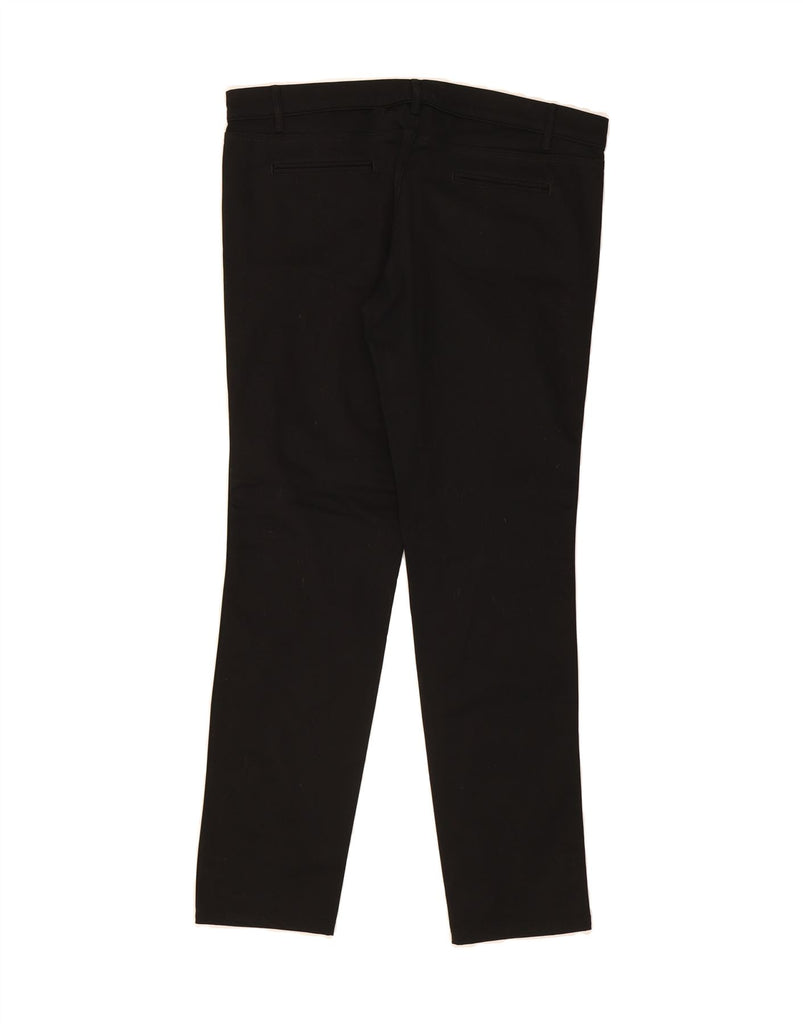 MASSIMO DUTTI Womens Slim Casual Trousers EU 42 Large W32 L30 Black Cotton Vintage Massimo Dutti and Second-Hand Massimo Dutti from Messina Hembry 