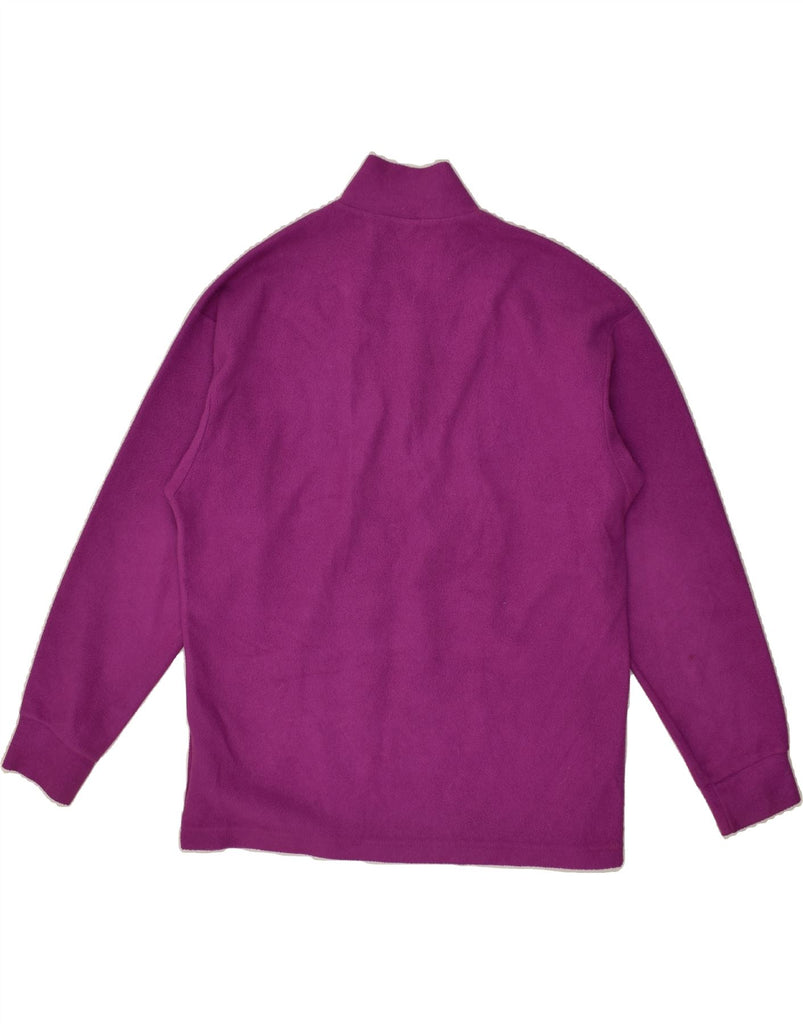 FILA Womens Zip Neck Fleece Jumper UK 14 Medium Purple Polyester | Vintage Fila | Thrift | Second-Hand Fila | Used Clothing | Messina Hembry 