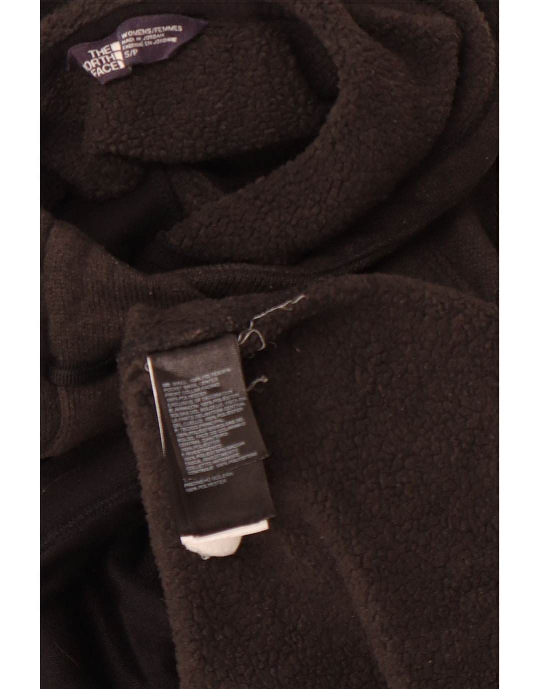 THE NORTH FACE Womens Button Neck Hoodie Jumper UK 10 Small Grey Polyester