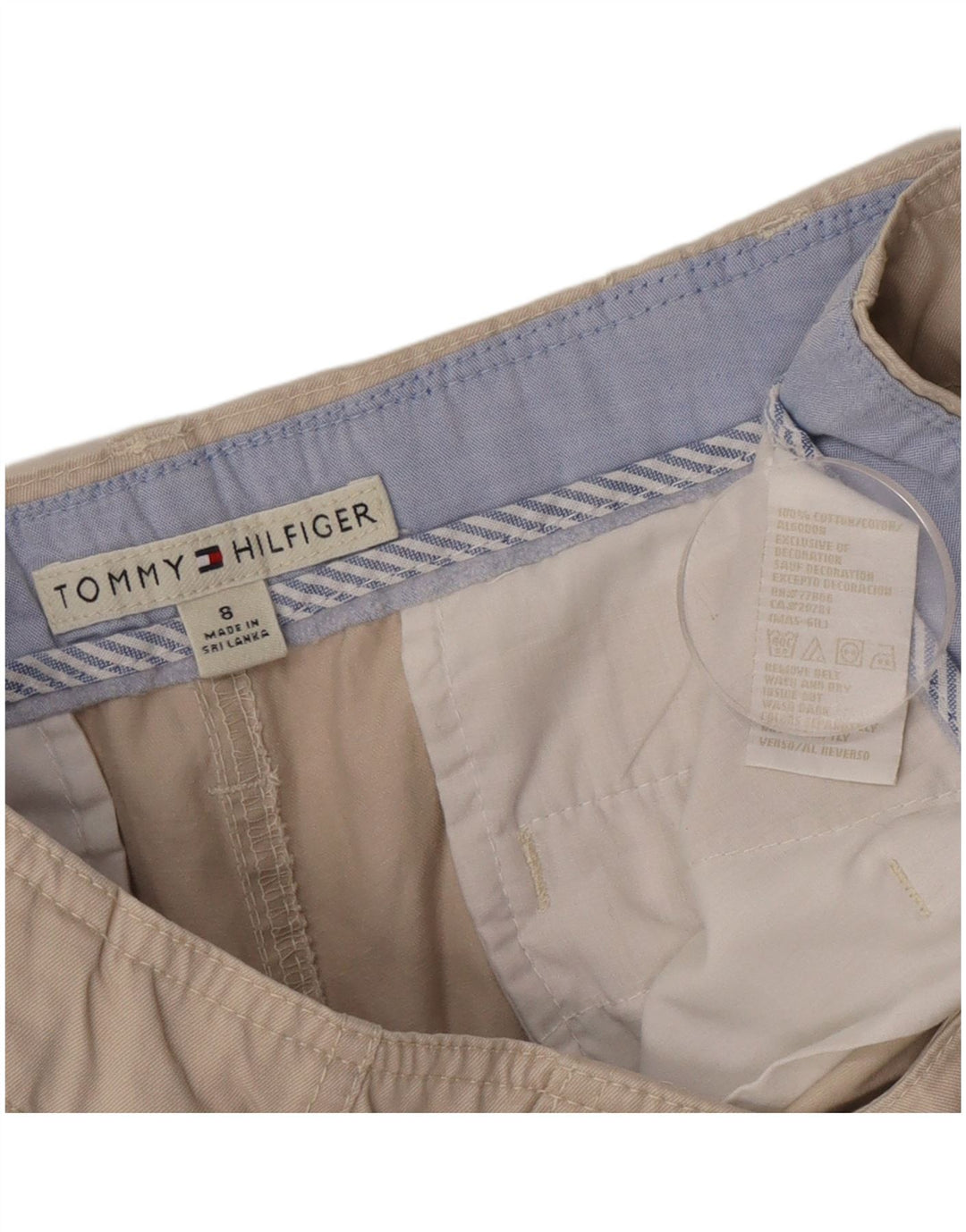 Tommy Hilfiger Womens Chino Shorts US 8 Medium W30 Beige Cotton