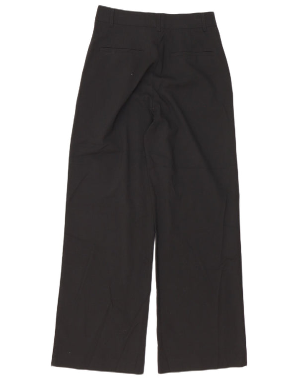 Marks & Spencer Womens Wide Leg Casual Trousers XS W24 L31 Black