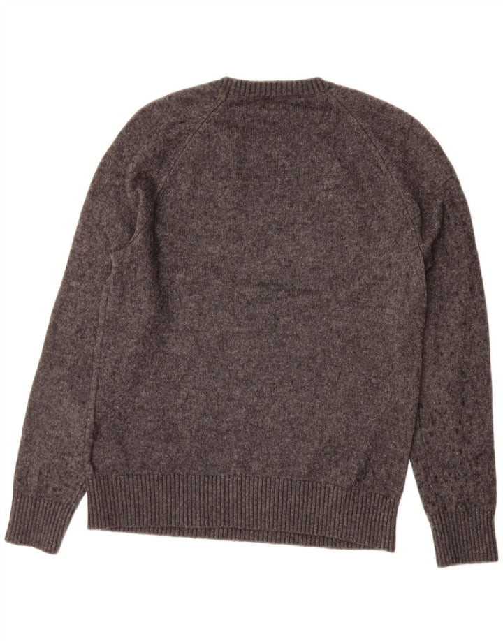 J. CREW Mens Crew Neck Jumper Sweater Medium Grey Flecked Polyamide