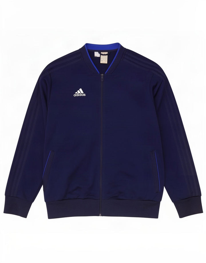 Adidas Mens Tracksuit Top Jacket 2XL Navy Blue Polyester