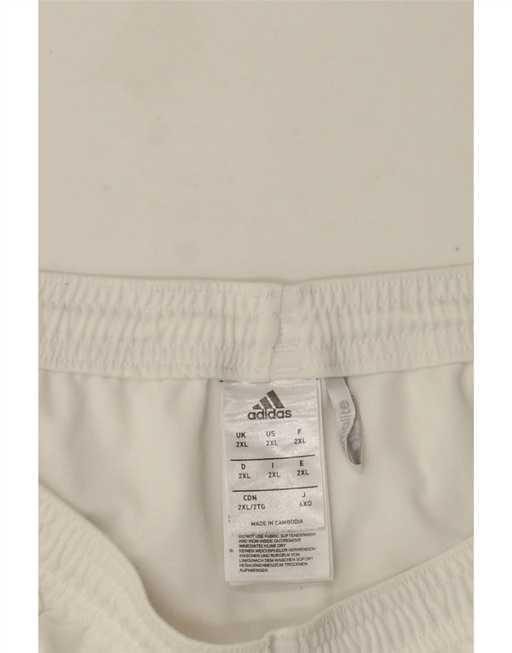 Adidas Mens Climalite Sport Shorts 2XL  White Polyester